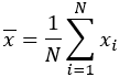 Formula della media aritmetica
