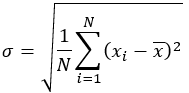 Formula deviazione standard