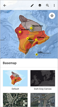 Mappa con la basemap Oceani