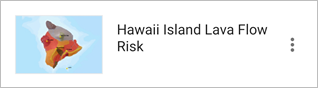 Mappa del Rischio di colata lavica dell'isola di Hawaii