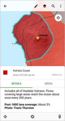 Eseguire lo zoom sulla Kohala Coast