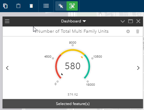 Dashboard con lo strumento Selezione Multipla selezionato