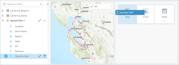 Mappa che utilizza il dataset Quantità venduta Mappa che utilizza il dataset Quantità venduta