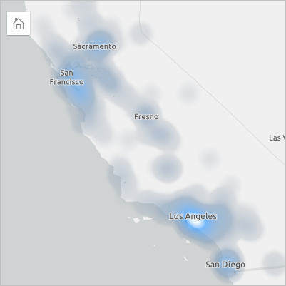 Mappa termica del ricavato delle vendite in tutti i territori