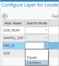Riquadro Configura layer per localizzare