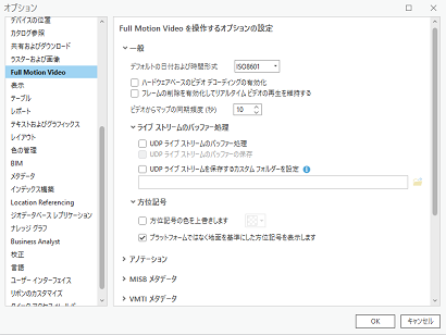 FMV を操作するプロジェクト オプションを設定します。