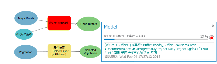 実行中のモデル 実行中のモデル