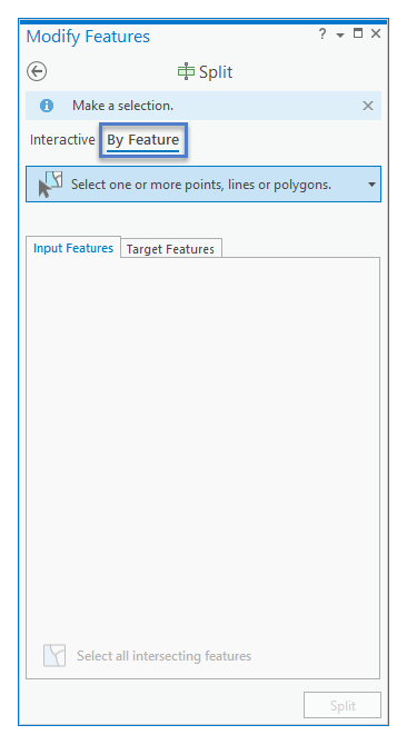 フィーチャからスプリット フィーチャからスプリット