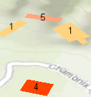 スクリーン サイズ シンボルを使用した、ラベルが付いた 3D レイヤー スクリーン サイズ シンボルを使用した、ラベルが付いた 3D レイヤー