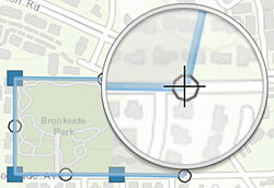 拡大鏡を使用して作成したポイント 拡大鏡を使用して作成したポイント