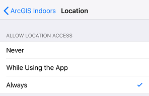 iOS の位置情報へのアクセス