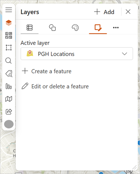 ArcGIS for SharePoint のエディター ツール ウィンドウ