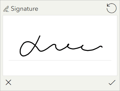 画像の質問に対する signature の表示設定