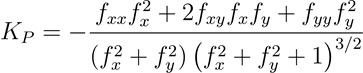 수평 사면(일반적인 경사 라인) 곡률 방정식
