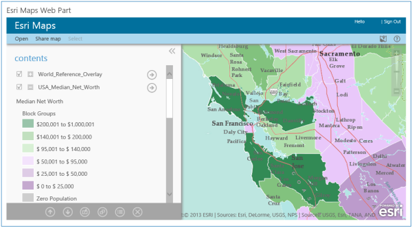 Esri Maps-webdel