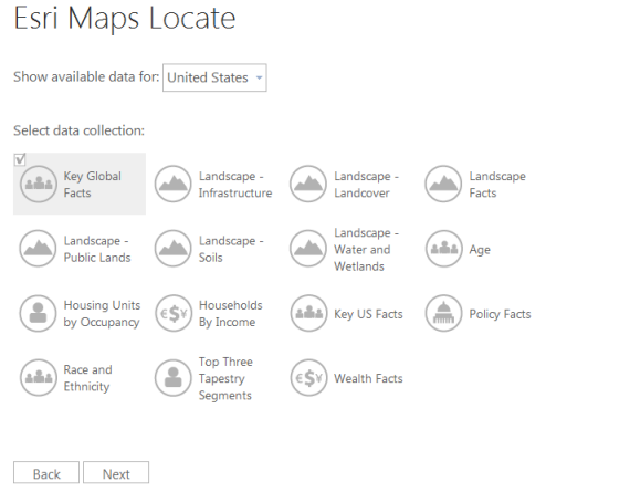 Valg av datasamlinger for geografiske suppleringsdata