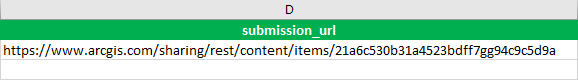 Adres URL zgłoszenia w formularzu aplikacji Survey123