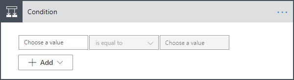 Interfejs użytkownika do tworzenia warunków w usłudze Microsoft Power Automate