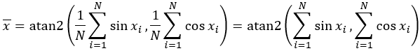 Fórmula da média circular