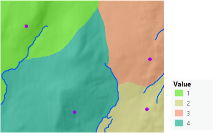 Mapa de como se expande o território dos guardas florestais nos quadriciclos