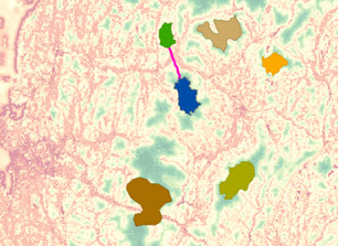 Mapa do melhor caminho individual de um dos destinos de volta à origem