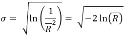 Fórmula do desvio padrão circular