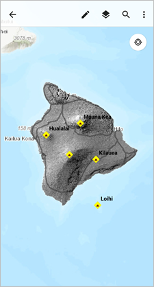 Mapa com Zonas de Perigo do Fluxo de Lava desativadas