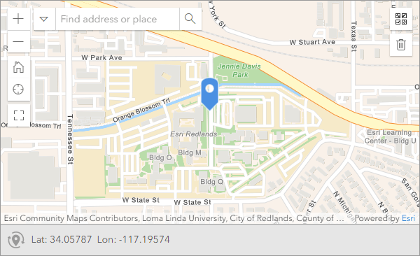 Aparência de ocultar entrada para pontos geográficos