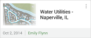Cartão de mapa Water Utilities - Naperville, IL