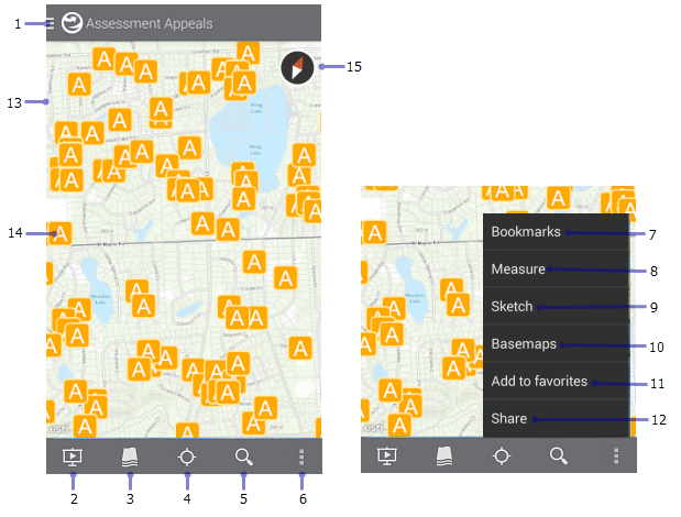 Mapa com com textos explicativos