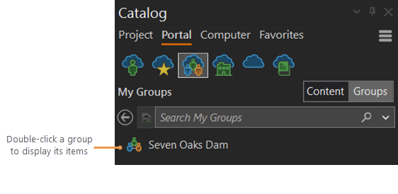 Список групп в разделе Мои группы появится на панели Каталог