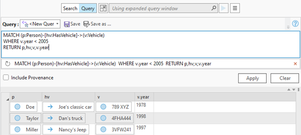 Результаты нового запроса отображаются в исследовании. Результаты нового запроса отображаются в исследовании.