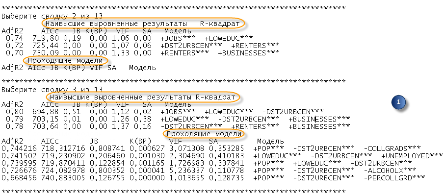 Раздел 1 отчета инструмента Исследовательская регрессия Раздел 1 отчета инструмента Исследовательская регрессия