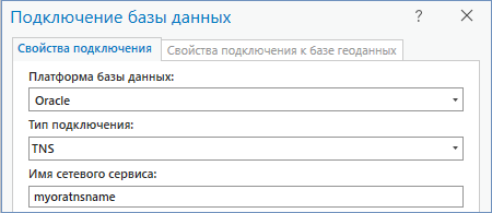 Подключение к Oracle с использованием имени сетевого сервиса myoratnsname Подключение к Oracle с использованием имени сетевого сервиса myoratnsname