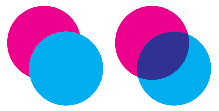 Сравнительная иллюстрация с имитацией впечатывания и без него Сравнительная иллюстрация с имитацией впечатывания и без него