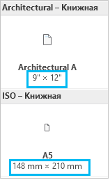 Шаблоны компоновок содержат встроенные единицы измерения.