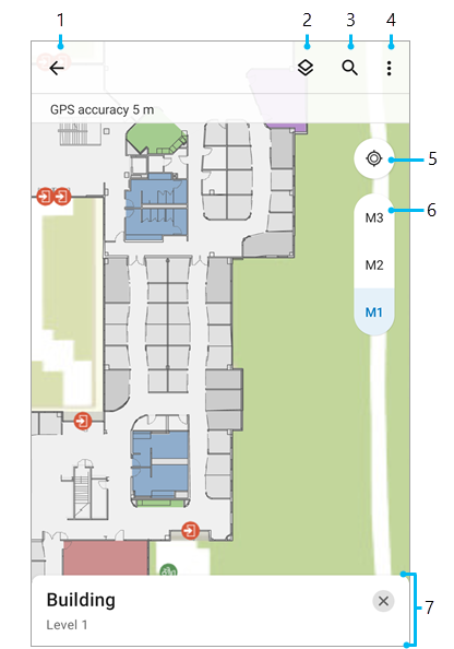Карта с поддержкой этажей и фильтр этажей