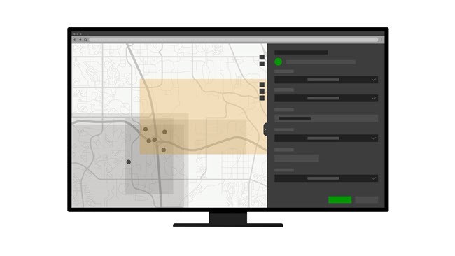 Пример приложения GeoBIM с панелью виджета Создать новую проблему