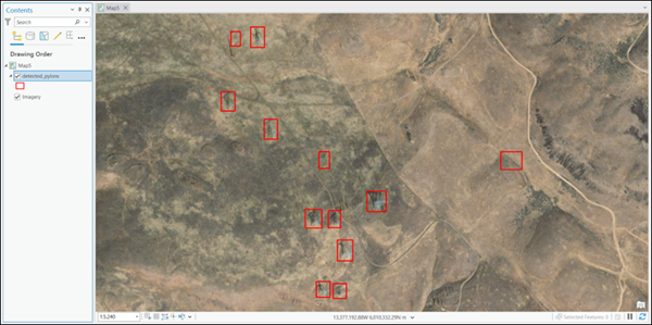 Обнаруженные опоры Обнаруженные опоры