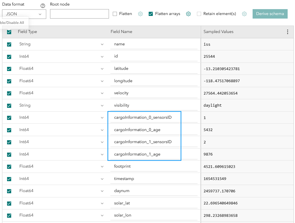 Разбиение массивов в формате JSON