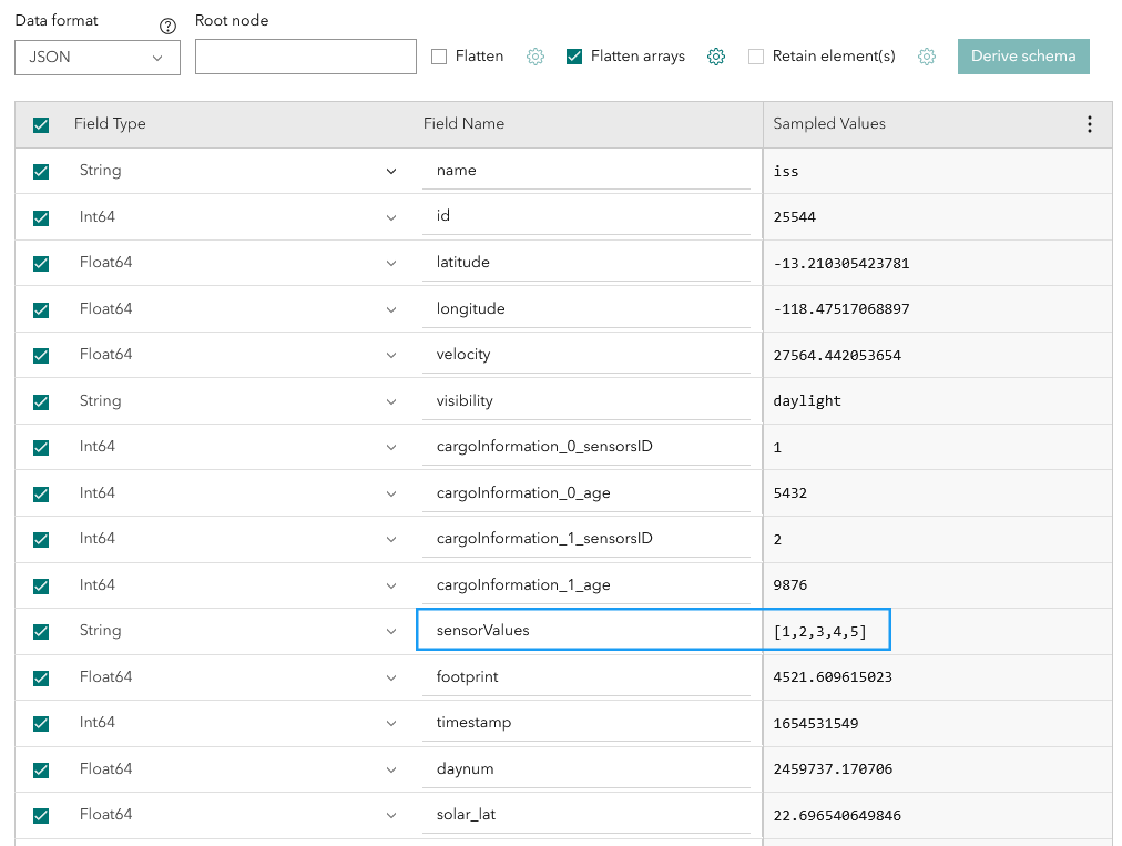 Исключение разбиения массива JSON