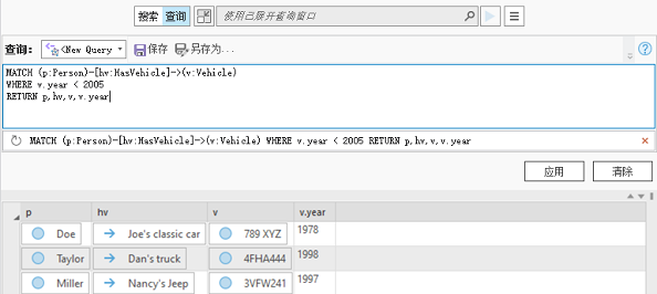 新查询结果显示在调查中。