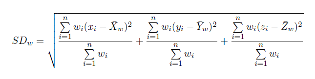 标准距离工具所依据的数学公式