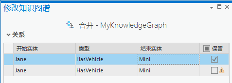 选择您希望保留的关系。 选择您希望保留的关系。