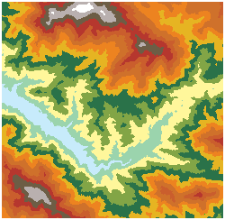 输入 DEM 表面 输入 DEM 表面