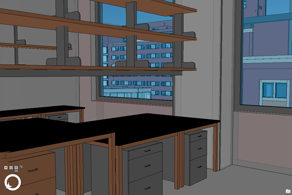 建筑物场景图层的内部空间。 建筑物场景图层的内部空间。