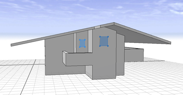 使用矩形工具创建窗户