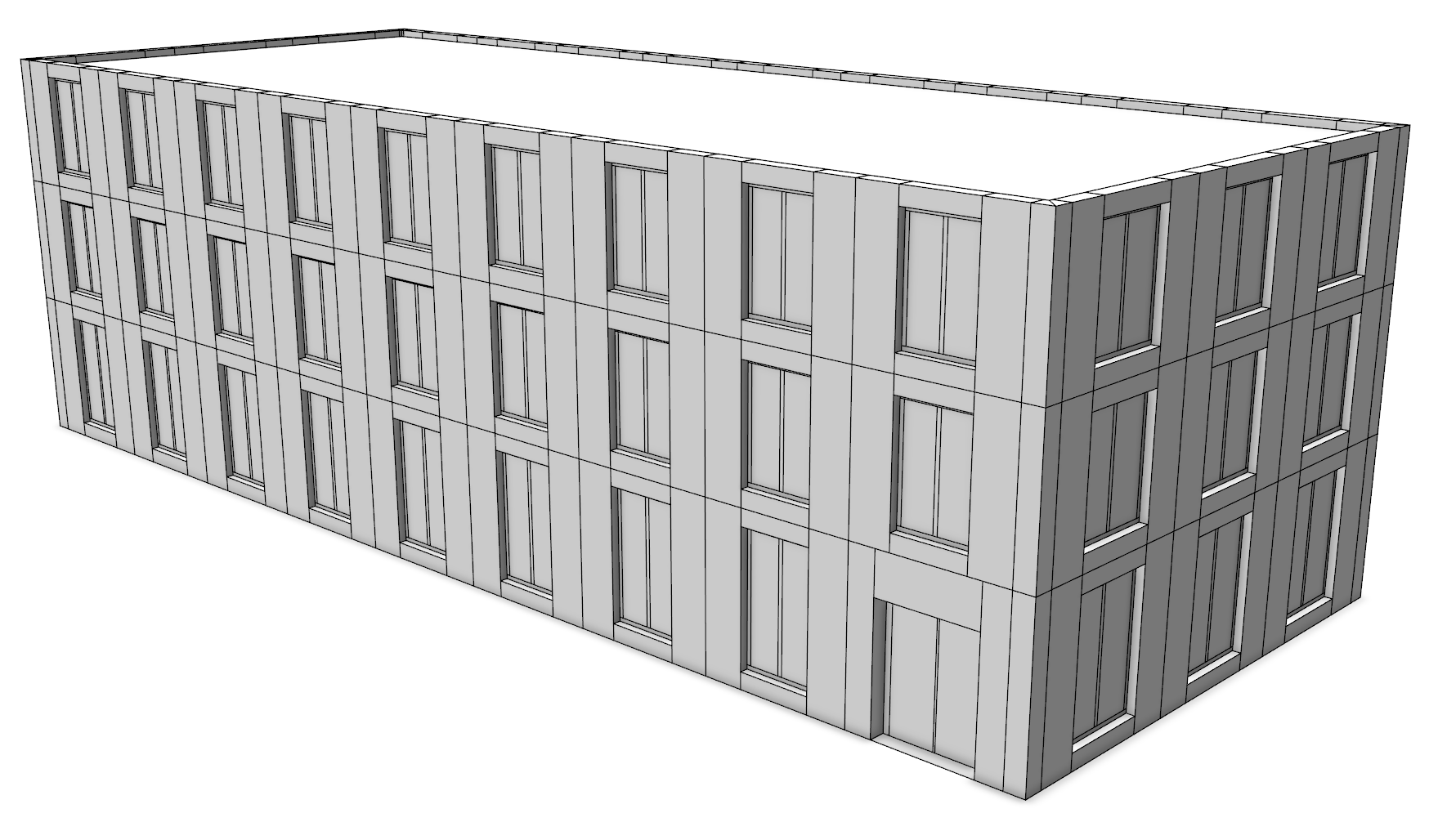 具有典型立面的简单建筑物