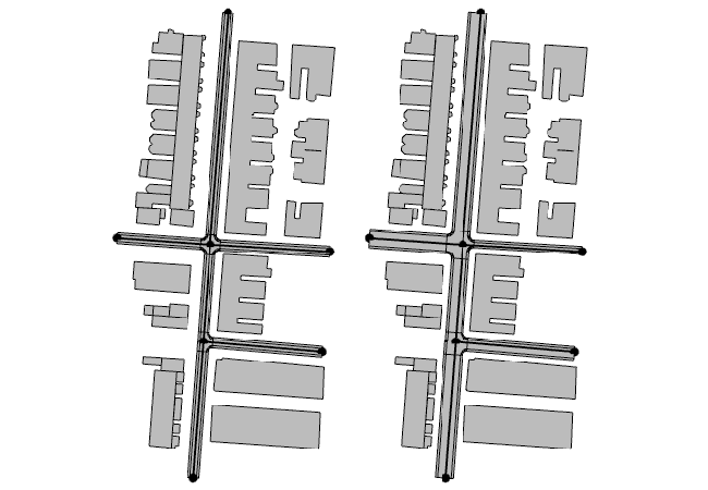 (左)原始(右)附加边距 = 3 (左)原始(右)附加边距 = 3