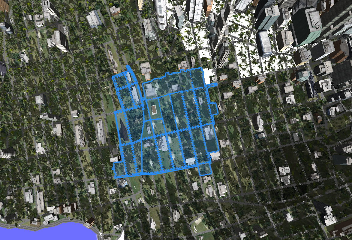 巴台农神庙花园俯视图 巴台农神庙花园俯视图